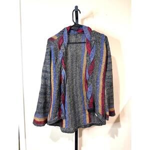 90s Christine Gerard Small Multicolor Striped Cardigan Sweater Small